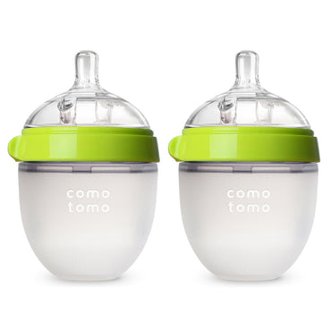 comotomo-natural-feel-baby-bottle-double-pack-green-white-150-ml